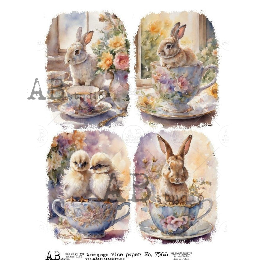 ABstudio Rice Paper - 7566 (A4) - Rustic Farmhouse Charm