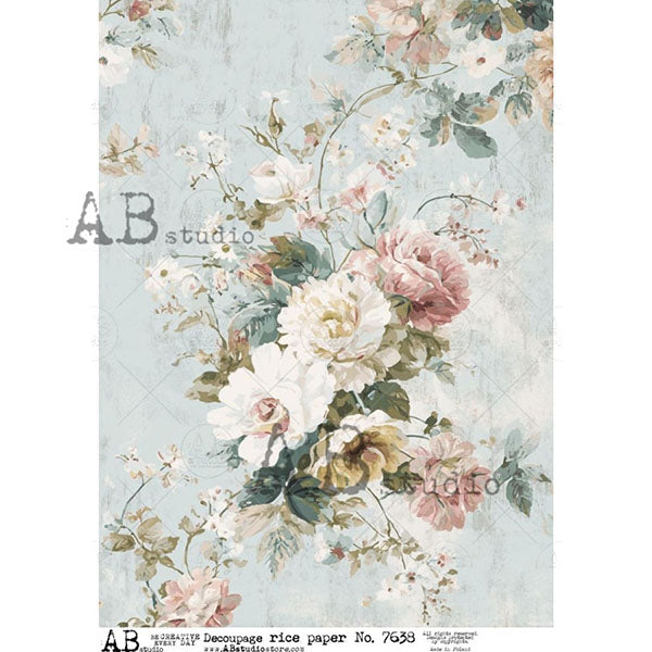 ABstudio Rice Paper - 7638 (A4) - Rustic Farmhouse Charm