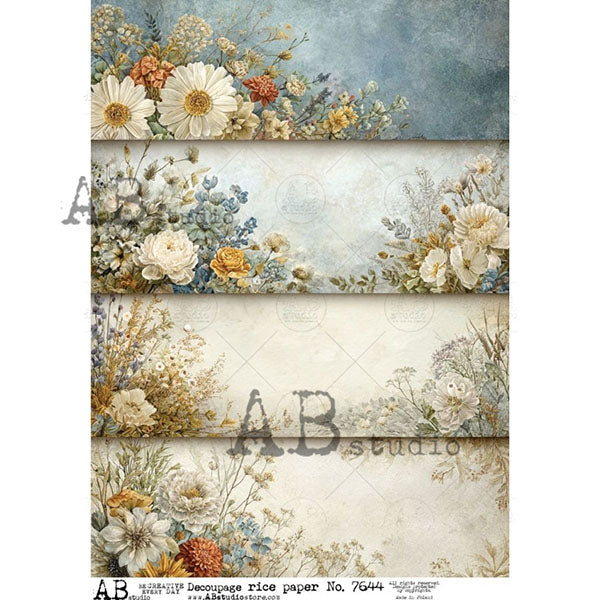 ABstudio Rice Paper - 7644 (A4) - Rustic Farmhouse Charm