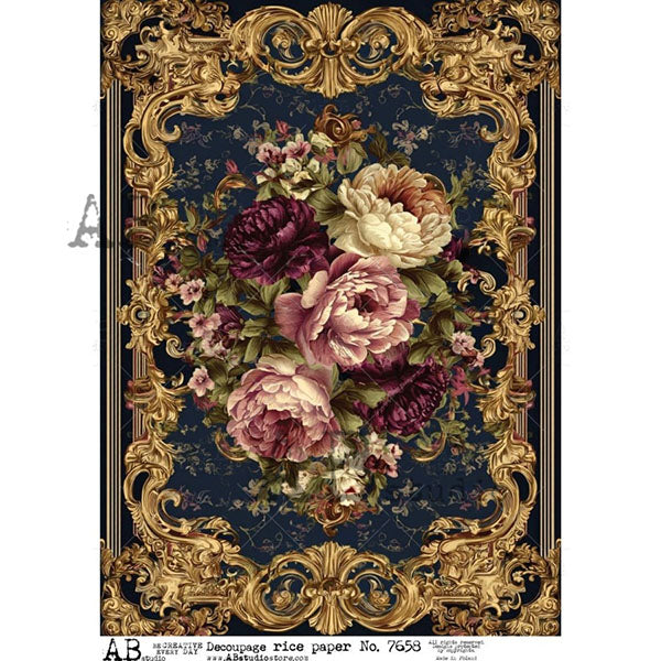 ABstudio Rice Paper - 7658 (A4) - Rustic Farmhouse Charm