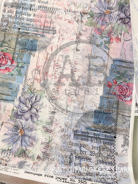 ABstudio Rice Paper - 3325 (A3) - Rustic Farmhouse Charm
