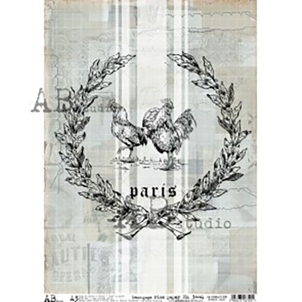 ABstudio Rice Paper - 3446 (A3) - Rustic Farmhouse Charm