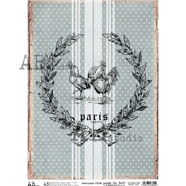 ABstudio Rice Paper - 3497 (A3) - Rustic Farmhouse Charm