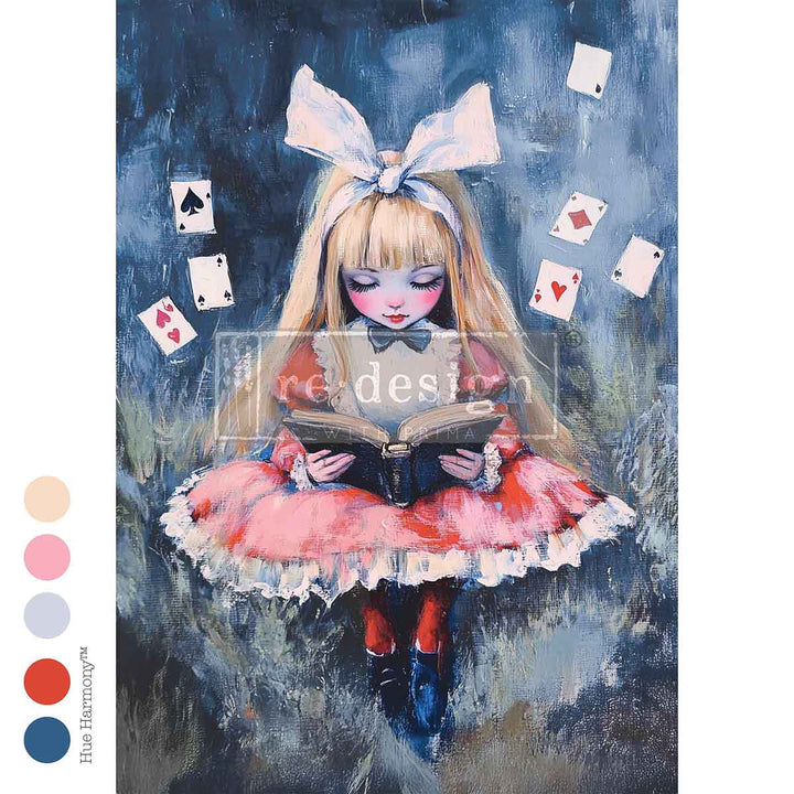 LIMITED! Redesign A2 Decoupage Fibre Paper - A ROYAL FLUSH OF THOUGHTS (42cm x 59.4cm) - Rustic Farmhouse Charm