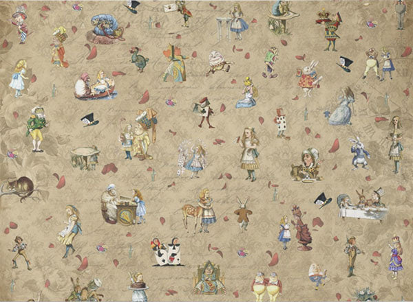 Decoupage Tissue Paper - A Tapestry of Alice in Wonderland (53.34cm x 73.66cm)