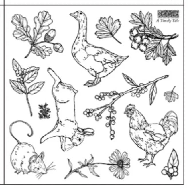 NEW! IOD Stamp Box Set - A TIMELY TALE (4x 6"x6", 15.24cm x 15.24cm)