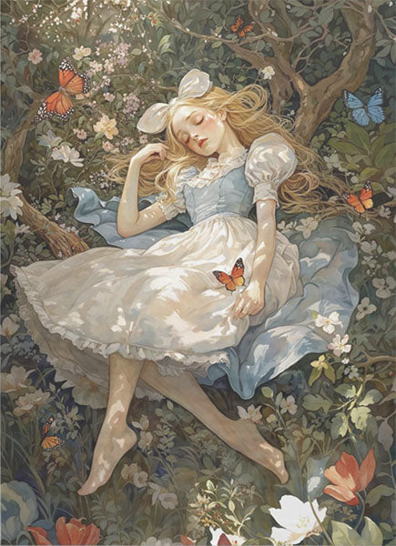 Decoupage Tissue Paper - Alice Dreaming of Wonderland (53.34cm x 73.66cm) - Rustic Farmhouse Charm