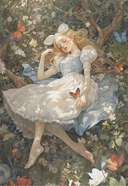Decoupage Tissue Paper - Alice Dreaming of Wonderland - Rustic Farmhouse Charm