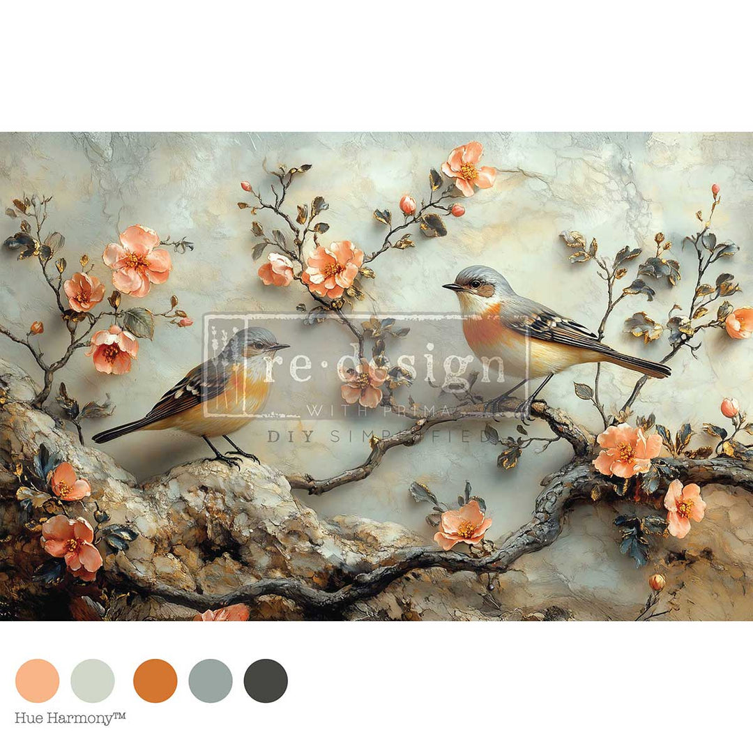 LIMITED! Redesign Decoupage Fibre - AMBER ECHOES (49.53cm x 76.2cm)