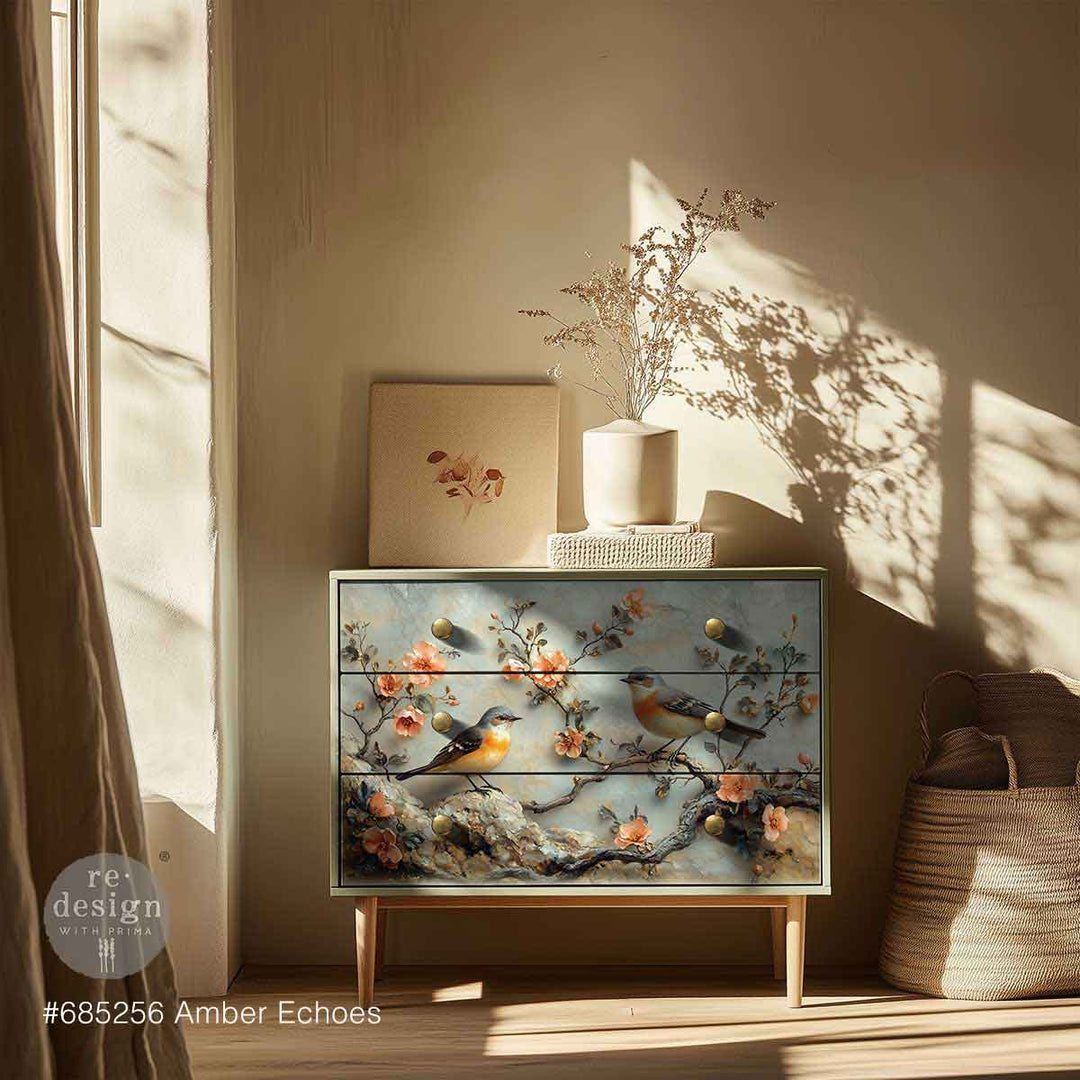 LIMITED! Redesign Decoupage Fibre - AMBER ECHOES (49.53cm x 76.2cm)