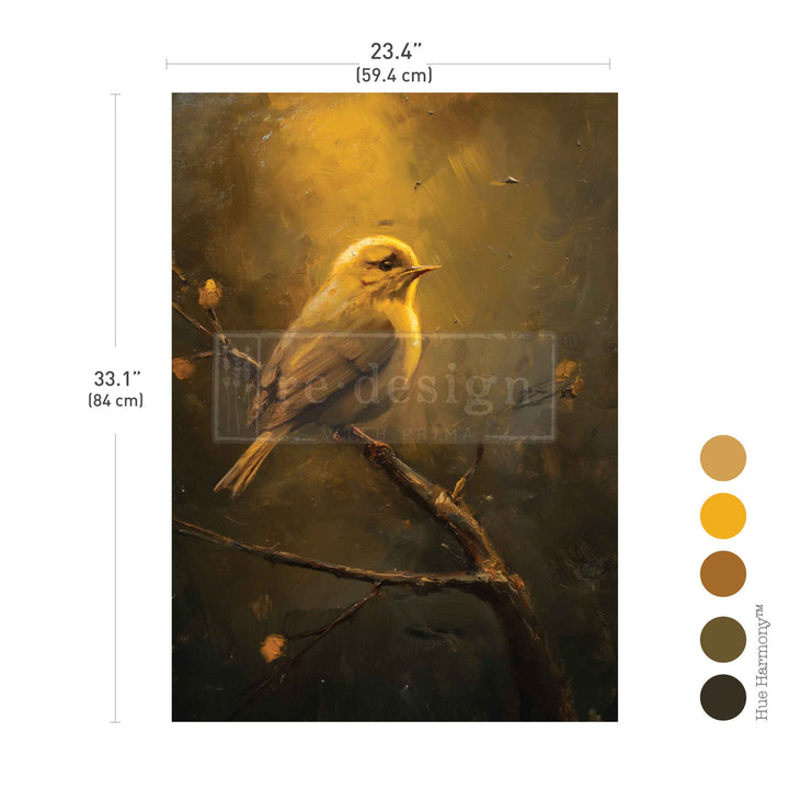 LIMITED! Redesign A1 Decoupage Fibre Paper - AMBER NEST (59.44cm x 84.07cm) - Rustic Farmhouse Charm