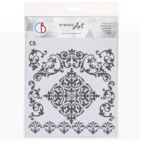 ARABESQUE Stencil by Ciao Bella (20.32cm x 20.32cm) - Rustic Farmhouse Charm