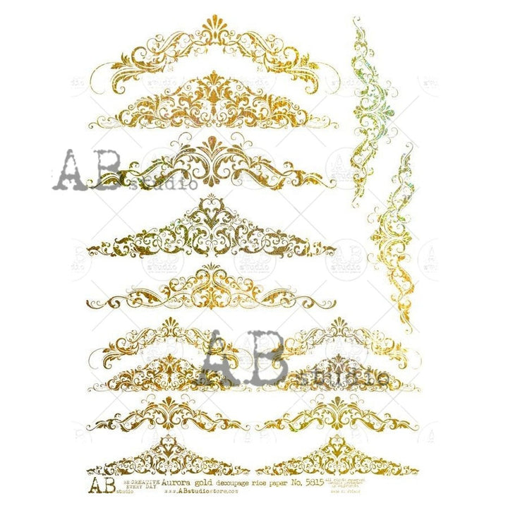 ABstudio Rice Paper Aurora Gold - 5815 (A4)