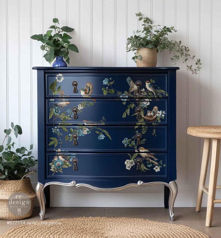 NEW! Redesign Transfer - AVIARY ELEGANCE (60.96cm x 88.9cm) - Rustic Farmhouse Charm