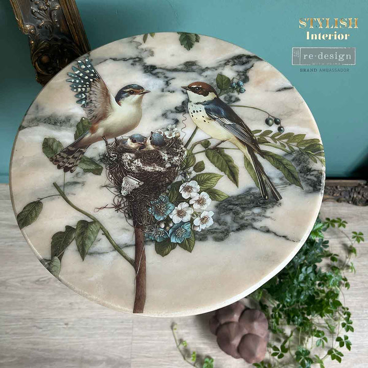 NEW! Redesign Transfer - AVIARY ELEGANCE (60.96cm x 88.9cm) - Rustic Farmhouse Charm