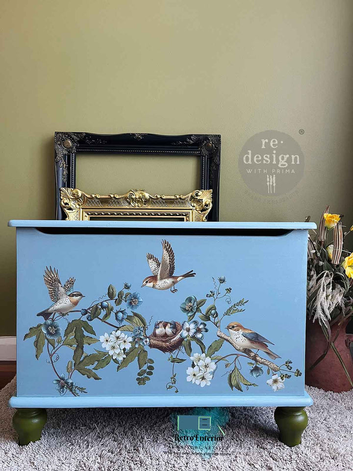 NEW! Redesign Transfer - AVIARY ELEGANCE (60.96cm x 88.9cm) - Rustic Farmhouse Charm