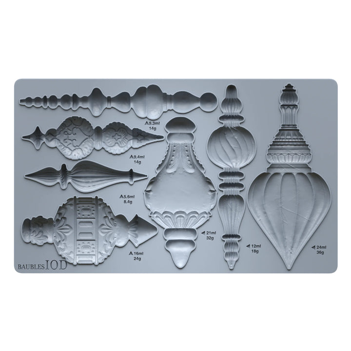 LIMITED! IOD Mould - BAUBLES (6"x10", 15.24cm x 25.4cm)