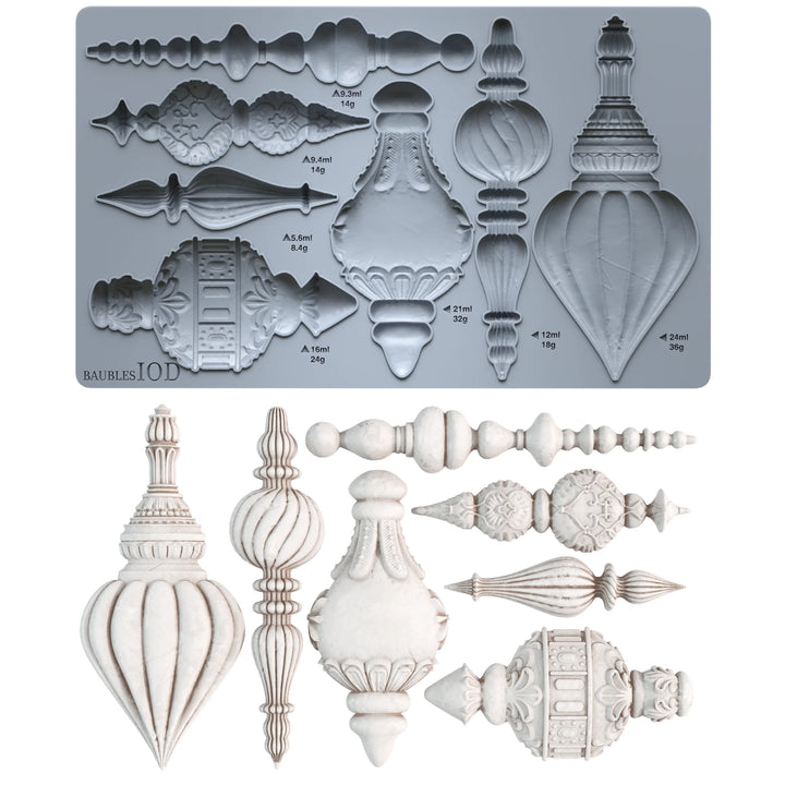LIMITED! IOD Mould - BAUBLES (6"x10", 15.24cm x 25.4cm)