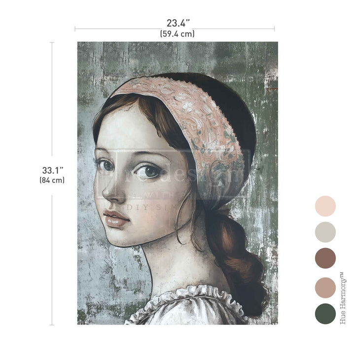 LIMITED! Redesign A1 Decoupage Fibre Paper - BEAUTY & GRACE (59.44cm x 84.07cm) - Rustic Farmhouse Charm