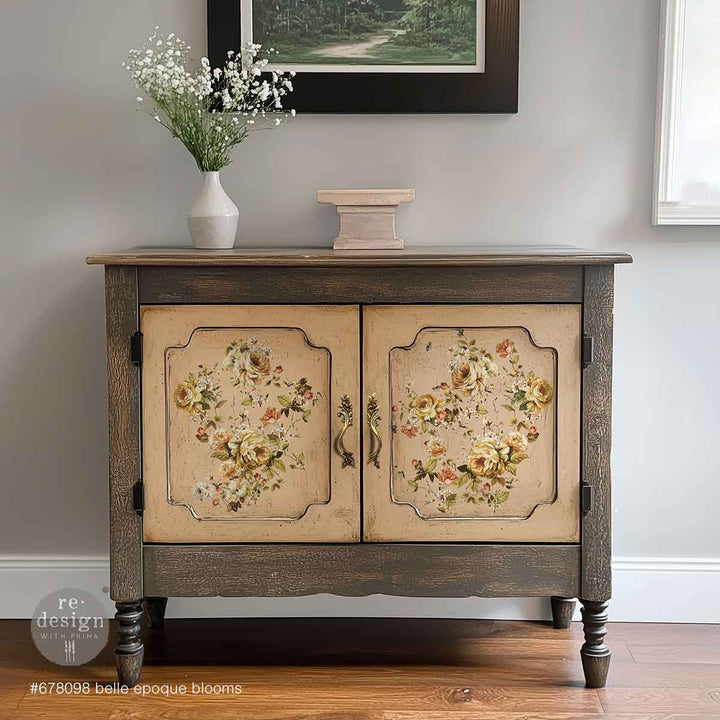 NEW! Redesign Middy Transfer - BELLE ÉPOQUE BLOOMS (3 sheets, each 21.59cm x 27.94cm) - Rustic Farmhouse Charm