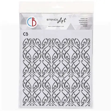 BELLE EPOQUE Stencil by Ciao Bella (20.32cm x 20.32cm) - Rustic Farmhouse Charm