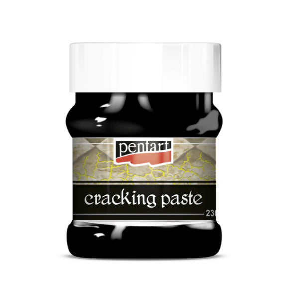 BLACK Cracking Paste by Pentart 230ml - Rustic Farmhouse Charm