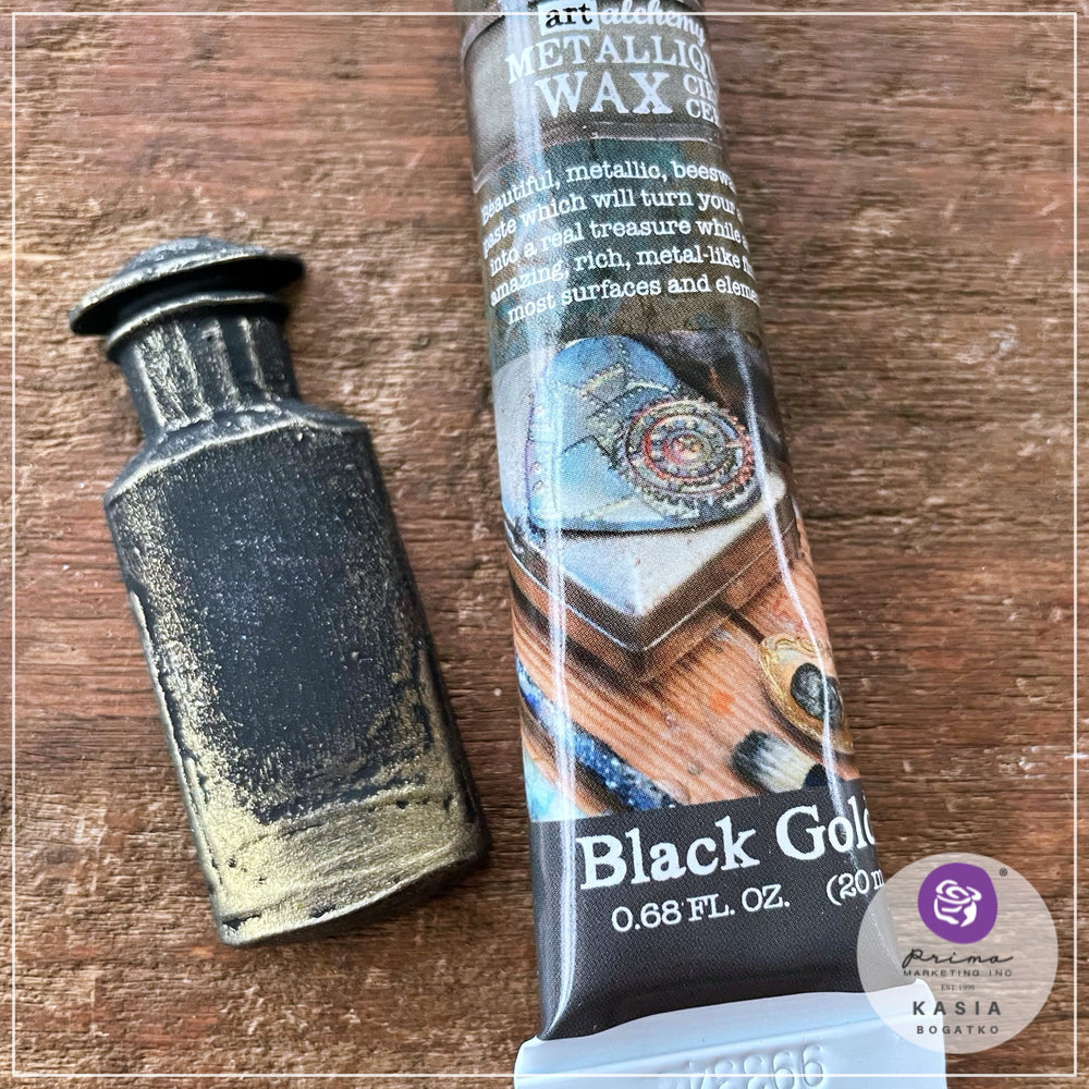NEW! BLACK GOLD Finnabair Metallique Wax (Art Alchemy) - Rustic Farmhouse Charm