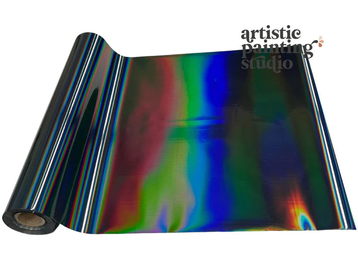 Artistic Painting Studio Metallic Foil - BLACK HOLOGRAM RAINBOW