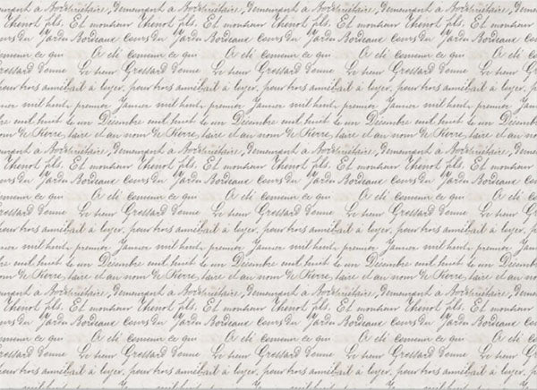 Decoupage Tissue Paper - Black & White French Script (25.4cm x 35.56cm) - Rustic Farmhouse Charm