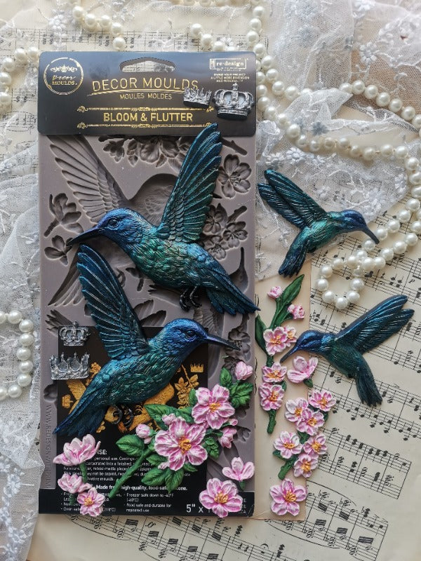 NEW! Redesign Mould - BLOOM & FLUTTER (5" x 10") - Rustic Farmhouse Charm