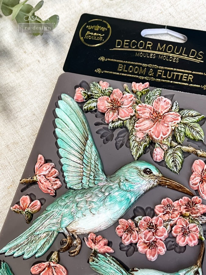 NEW! Redesign Mould - BLOOM & FLUTTER (5" x 10") - Rustic Farmhouse Charm