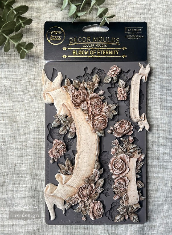 NEW! Redesign Mould - BLOOM OF ETERNITY (5" x 8") - Rustic Farmhouse Charm