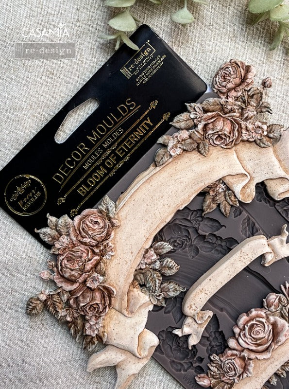 NEW! Redesign Mould - BLOOM OF ETERNITY (5" x 8") - Rustic Farmhouse Charm
