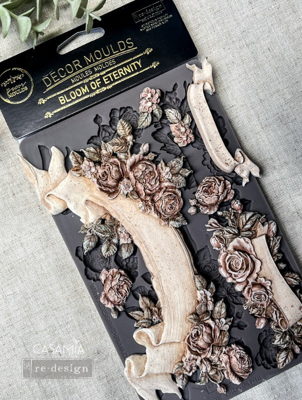 NEW! Redesign Mould - BLOOM OF ETERNITY (5" x 8") - Rustic Farmhouse Charm