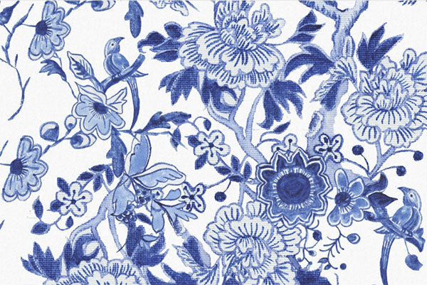 Decoupage Tissue Paper - Blue & White Bird Chinoiserie (50.8cm x 76.2cm) - Rustic Farmhouse Charm
