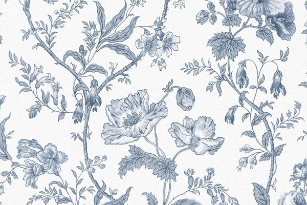 Decoupage Tissue Paper - Blue & White Floral Vines (50.8cm x 76.2cm) - Rustic Farmhouse Charm
