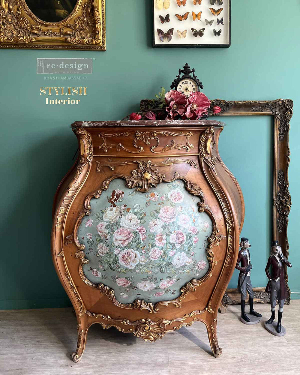 NEW! Redesign Middy Transfer - BLUSH BLOSSOMS (3 sheets, each 21.59cm x 27.94cm) - Rustic Farmhouse Charm