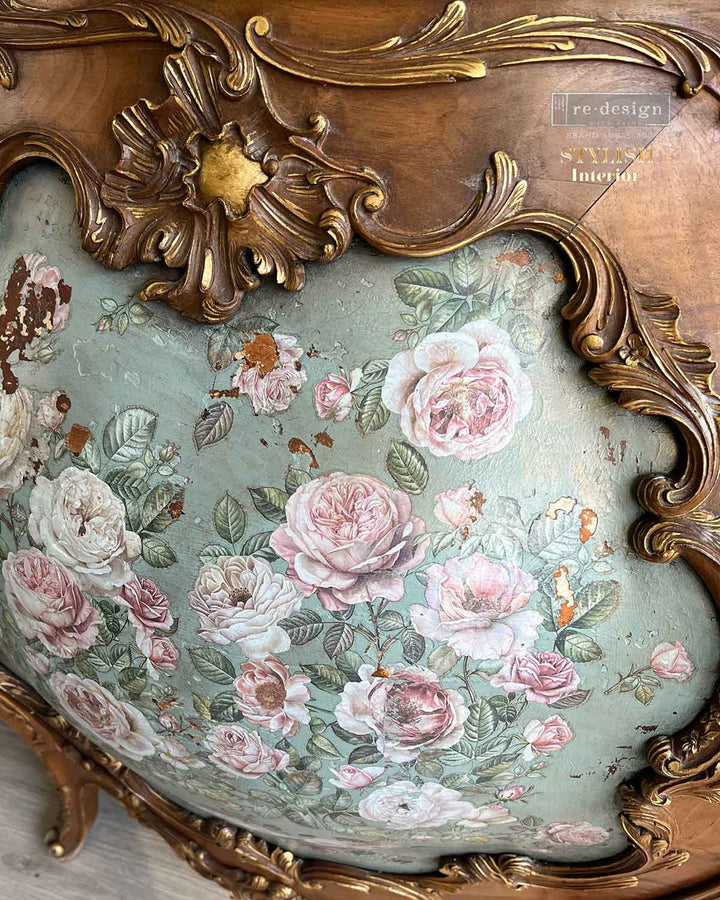 NEW! Redesign Middy Transfer - BLUSH BLOSSOMS (3 sheets, each 21.59cm x 27.94cm) - Rustic Farmhouse Charm