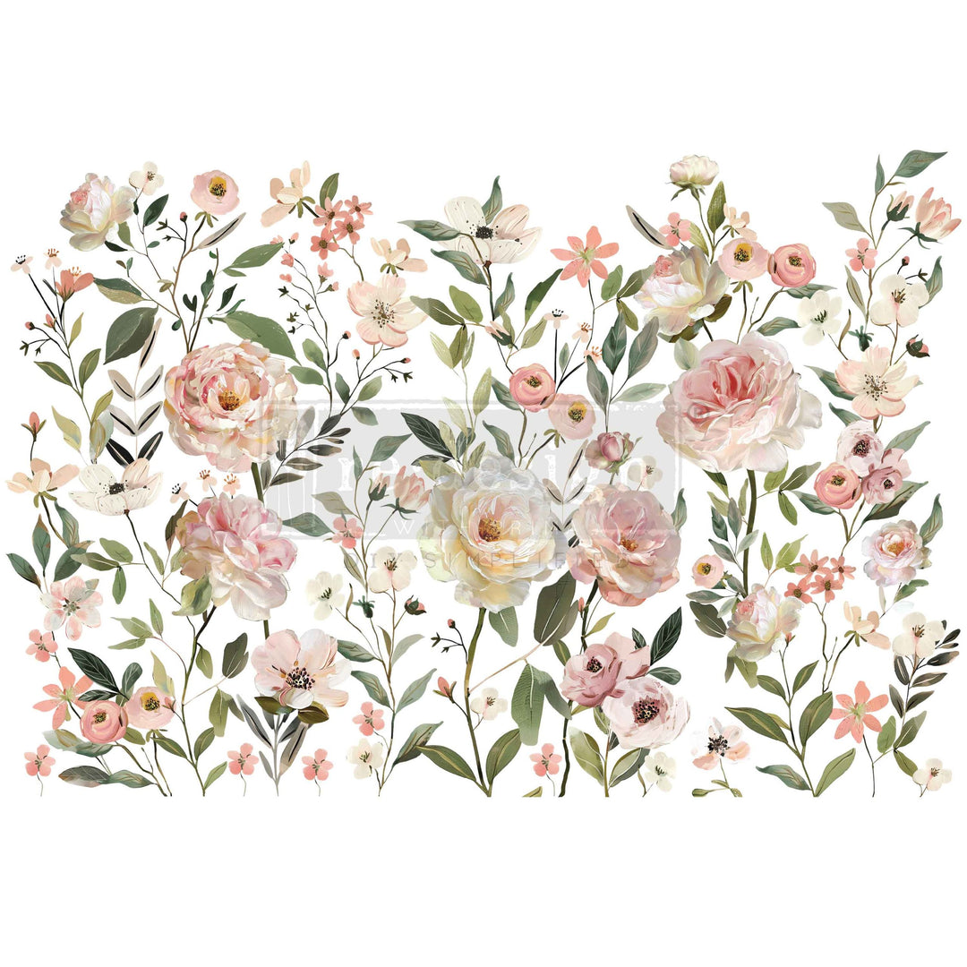NEW! Redesign Transfer - BLUSH HARMONY (60.96cm x 88.9cm) - Rustic Farmhouse Charm
