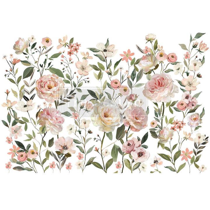 NEW! Redesign Transfer - BLUSH HARMONY (60.96cm x 88.9cm) - Rustic Farmhouse Charm