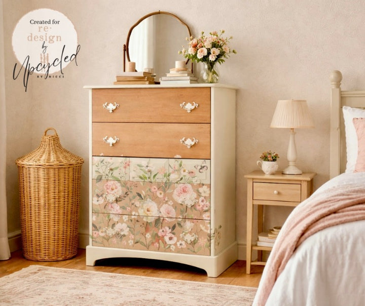 NEW! Redesign Transfer - BLUSH HARMONY (60.96cm x 88.9cm) - Rustic Farmhouse Charm