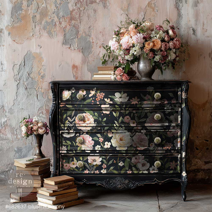 NEW! Redesign Transfer - BLUSH HARMONY (60.96cm x 88.9cm) - Rustic Farmhouse Charm