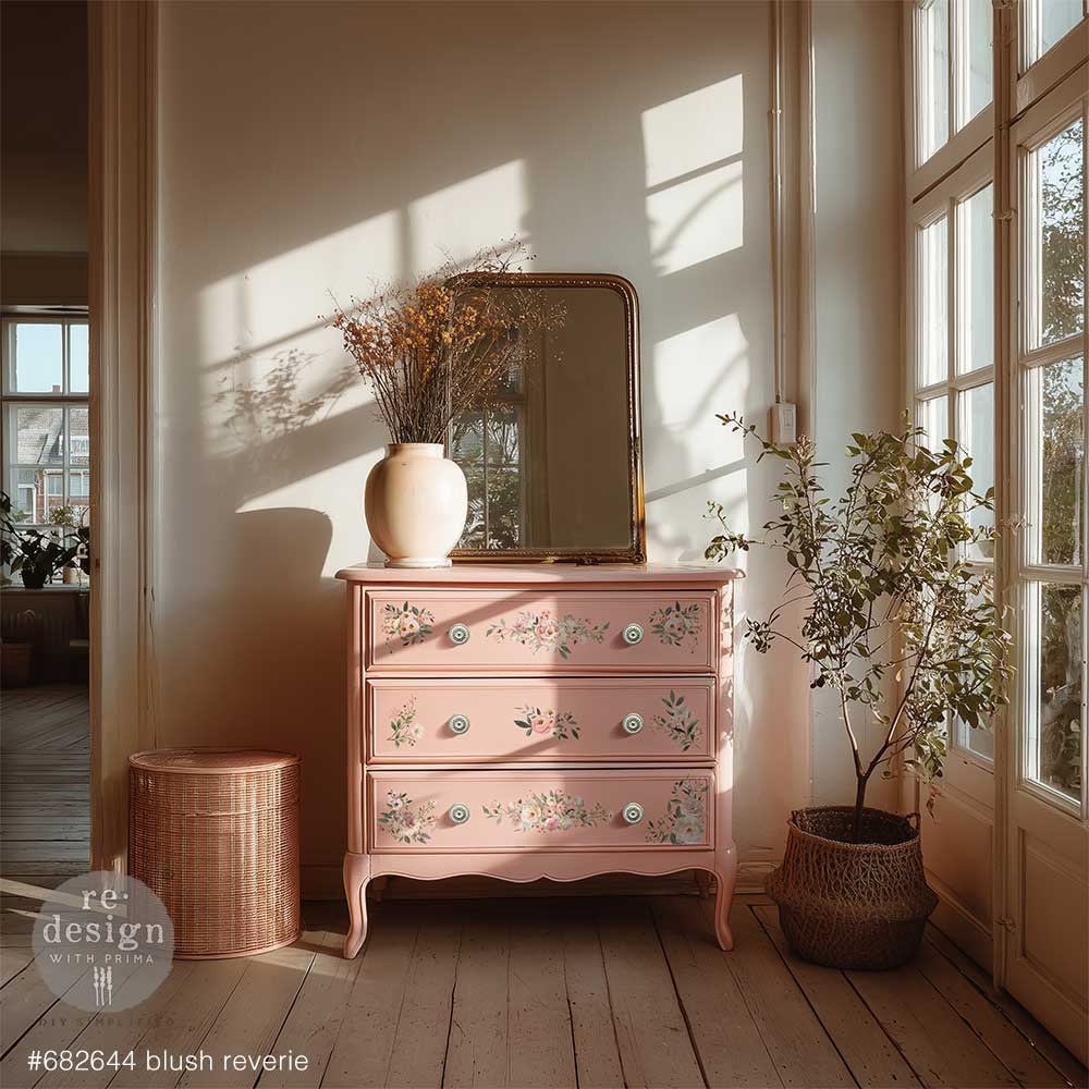 NEW! Redesign Middy Transfer - BLUSH REVERIE (3 sheets, each 21.59cm x 27.94cm) - Rustic Farmhouse Charm