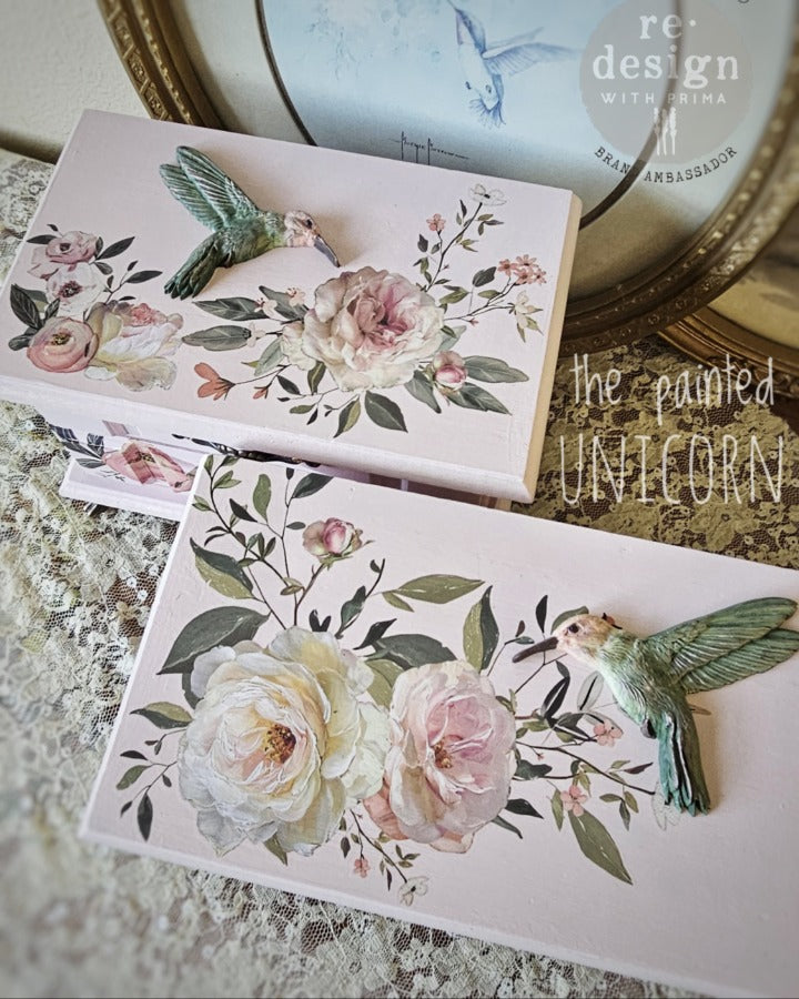 NEW! Redesign Middy Transfer - BLUSH REVERIE (3 sheets, each 21.59cm x 27.94cm) - Rustic Farmhouse Charm