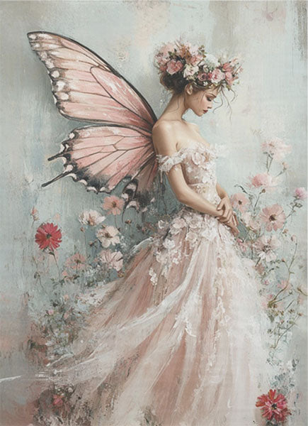 Decoupage Tissue Paper - Pretty Blushwing Fairy (53.34cm x 73.66cm)