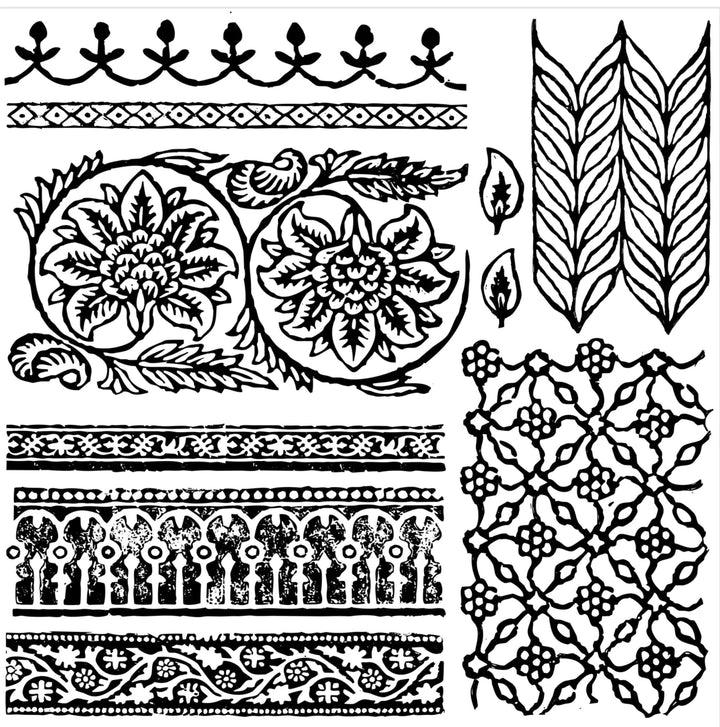 BOHEMIA Stamp by IOD (12"x12", 30.48cm x 30.48cm) - Rustic Farmhouse Charm