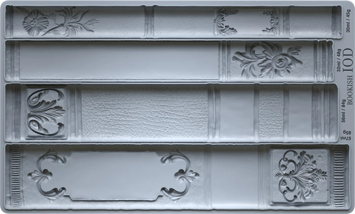 NEW! IOD Mould - BOOKISH (6"x10", 15.24cm x 25.4cm) - Rustic Farmhouse Charm
