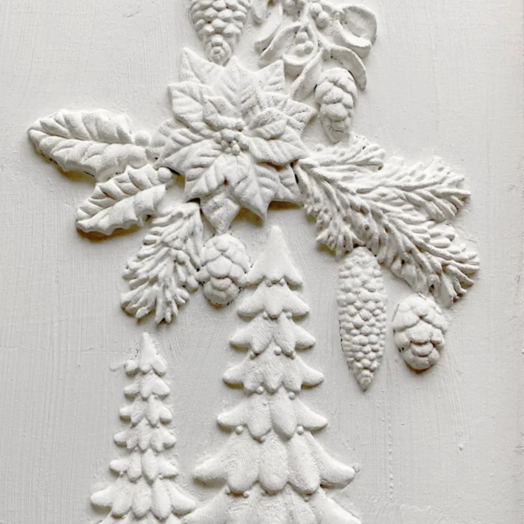 LIMITED! IOD Mould - BOUGHS OF HOLLY (6"x10", 15.24cm x 25.4cm)
