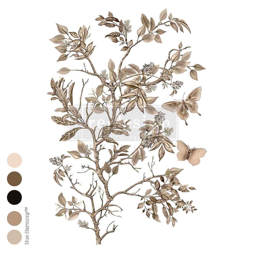 NEW! Redesign Transfer - BRANCH HARMONY (60.96cm x 88.9cm) - Rustic Farmhouse Charm