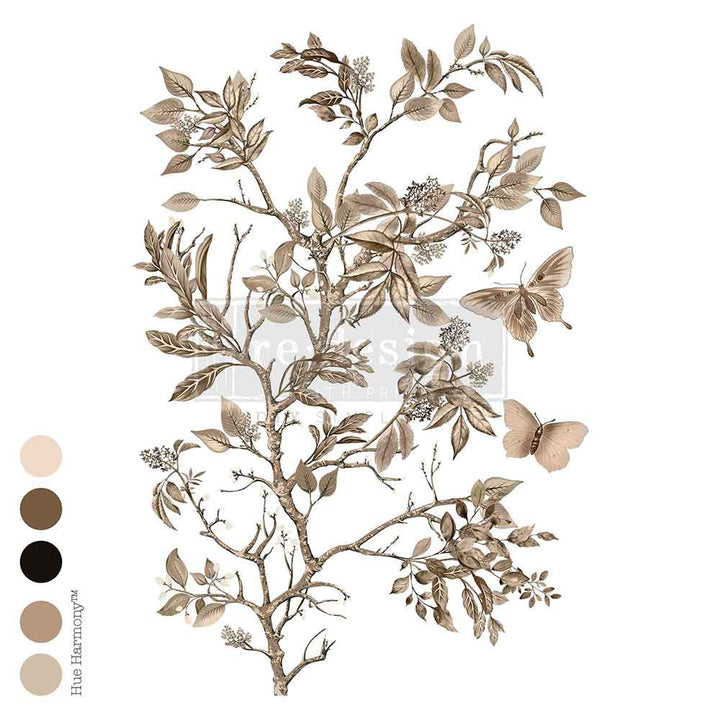 NEW! Redesign Transfer - BRANCH HARMONY (60.96cm x 88.9cm) - Rustic Farmhouse Charm